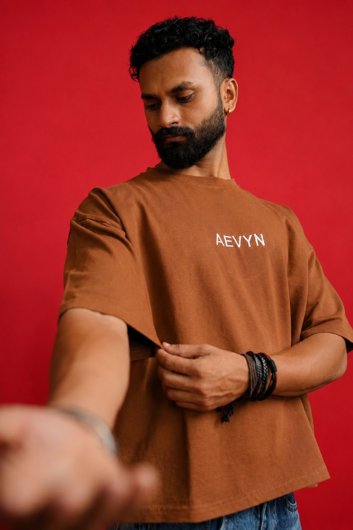 AEVYN Oversized T-Shirt - Cocoa