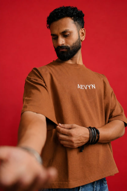 AEVYN Oversized T-Shirt - Cocoa